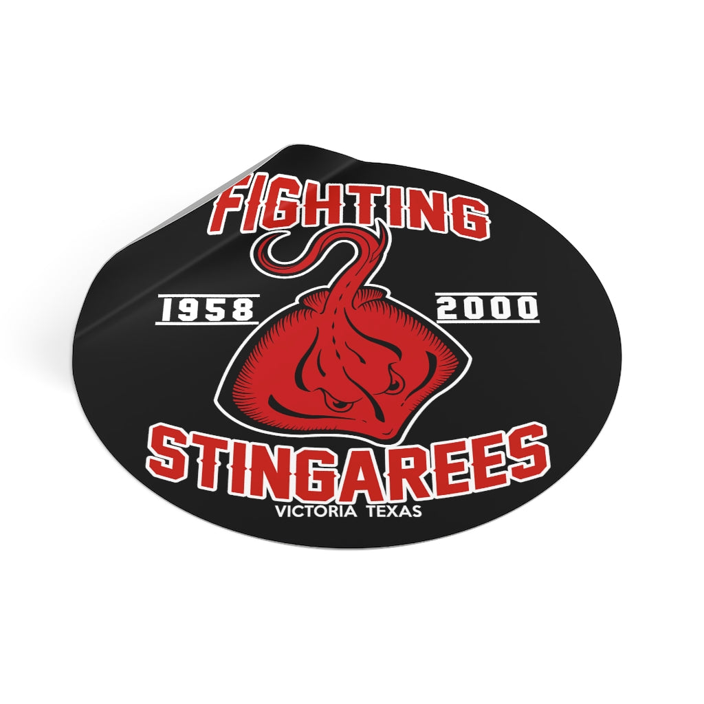 Fighting Stingarees Indoor Outdoor Round Vinyl Sticker