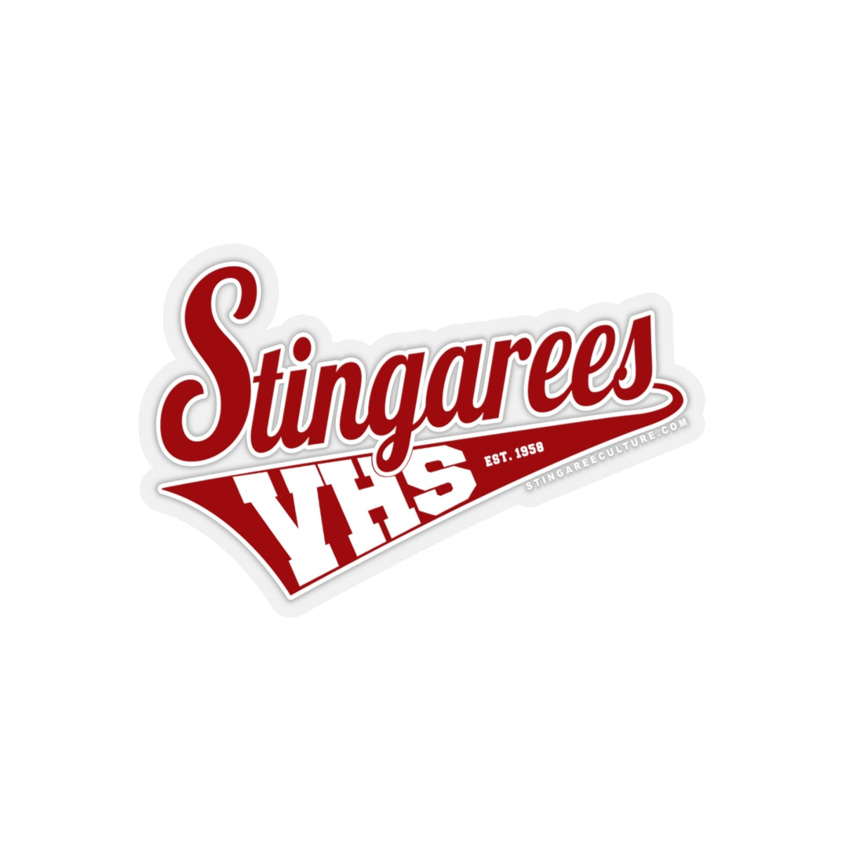 Stingarees Sports Banner (RED) Sticker