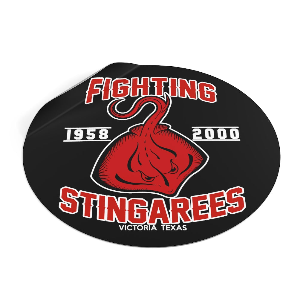 Fighting Stingarees Indoor Outdoor Round Vinyl Sticker