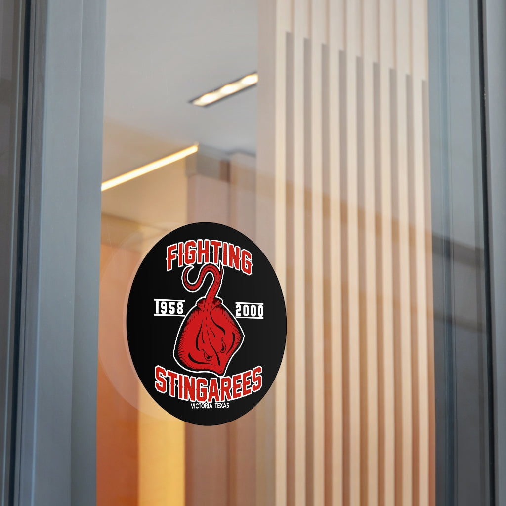 Fighting Stingarees Indoor Outdoor Round Vinyl Sticker