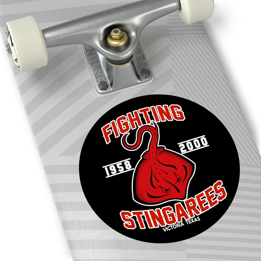 Fighting Stingarees Indoor Outdoor Round Vinyl Sticker