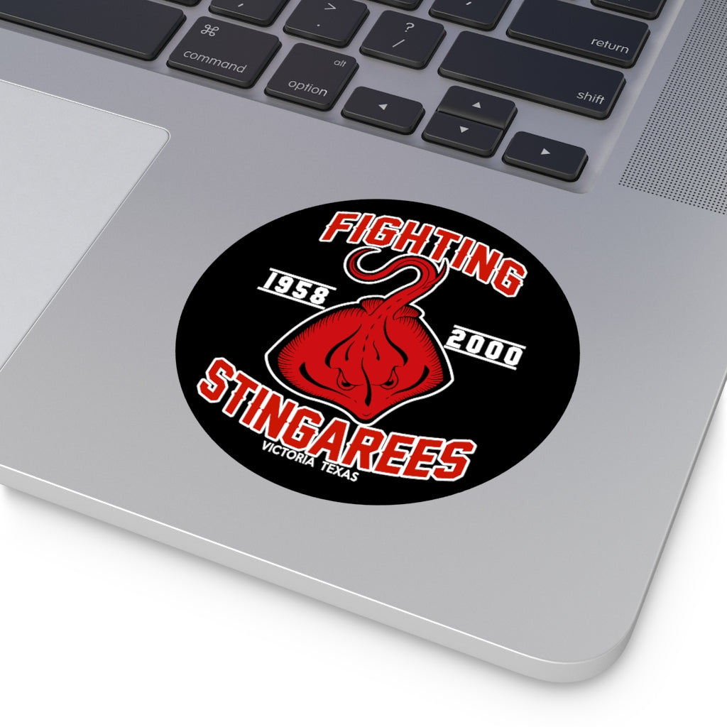 Fighting Stingarees Indoor Outdoor Round Vinyl Sticker