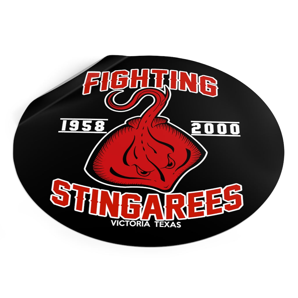 Fighting Stingarees Indoor Outdoor Round Vinyl Sticker