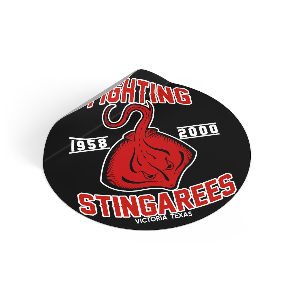 Fighting Stingarees Indoor Outdoor Round Vinyl Sticker