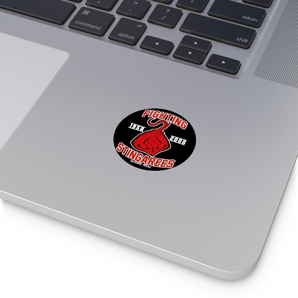 Fighting Stingarees Indoor Outdoor Round Vinyl Sticker