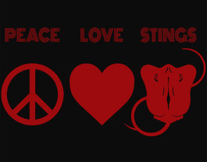 PEACE LOVE & STINGS Unisex T-Shirt