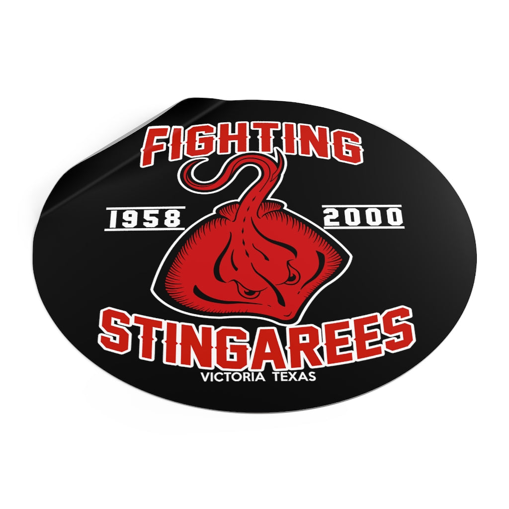 Fighting Stingarees Indoor Outdoor Round Vinyl Sticker