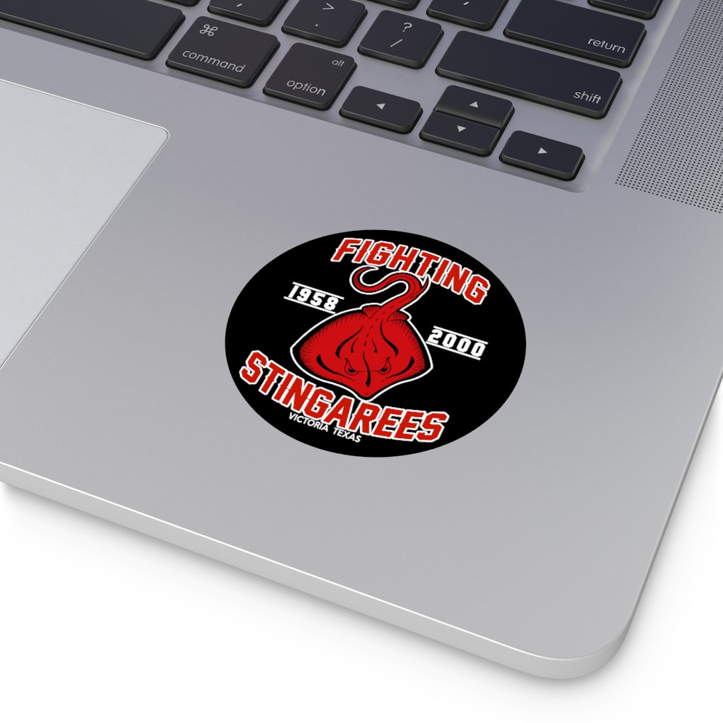 Fighting Stingarees Indoor Outdoor Round Vinyl Sticker