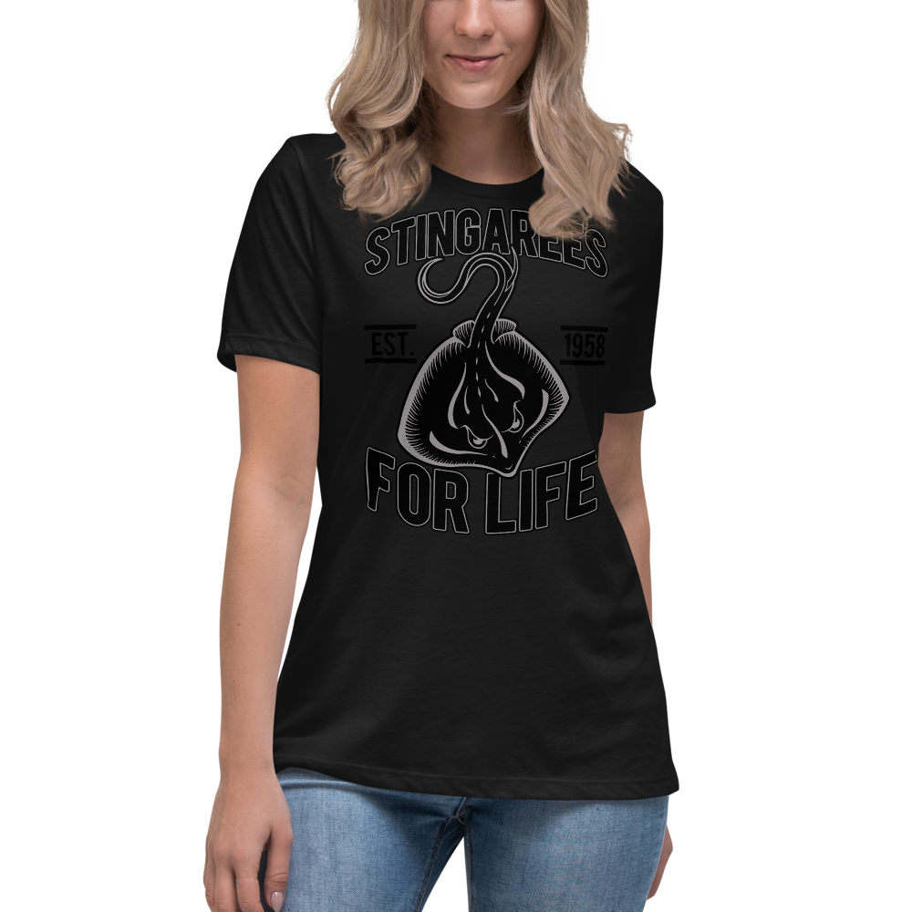 STINGAREES FOR LIFE BLACK OUT Women's Relaxed Tee