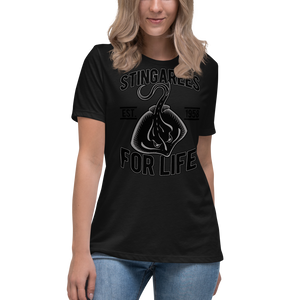 STINGAREES FOR LIFE BLACK OUT Women's Relaxed Tee