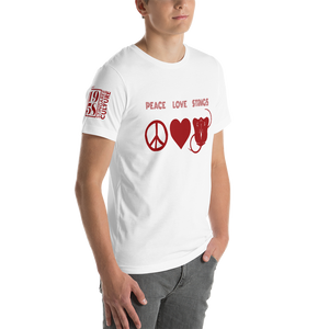 PEACE LOVE & STINGS Unisex T-Shirt