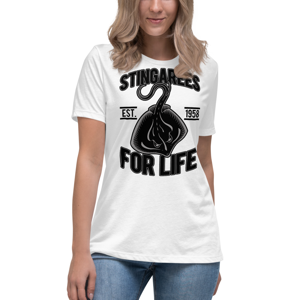 STINGAREES FOR LIFE BLACK OUT Women's Relaxed Tee