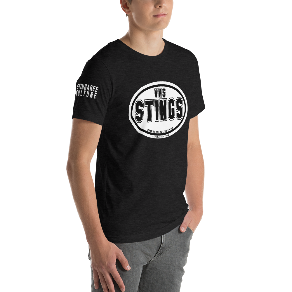 VHS STINGS (WHITE/BLACK) OVAL