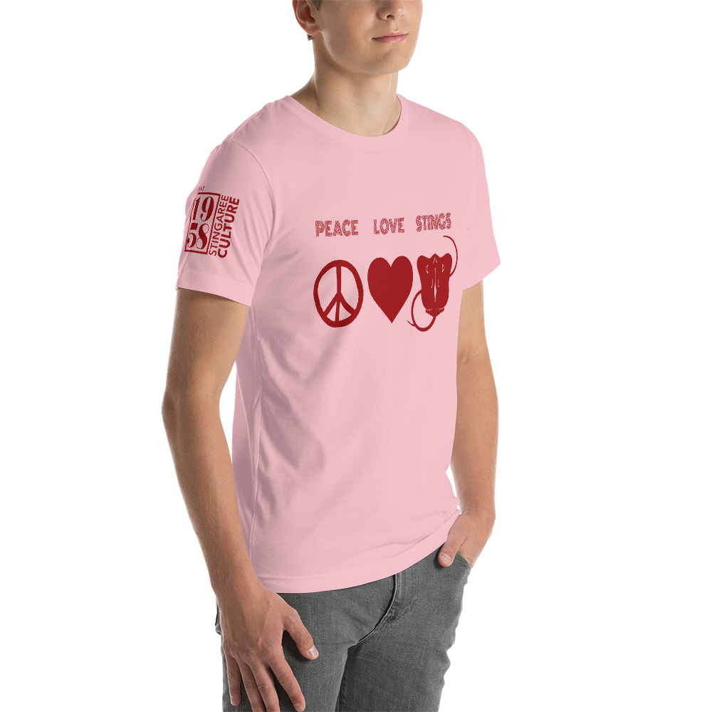 PEACE LOVE & STINGS Unisex T-Shirt