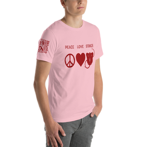 PEACE LOVE & STINGS Unisex T-Shirt