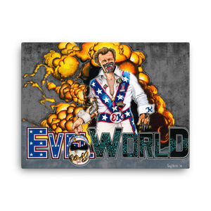 EVEL WORLD by Greg Verret. 18"x24" Fine Art Print On Canvas