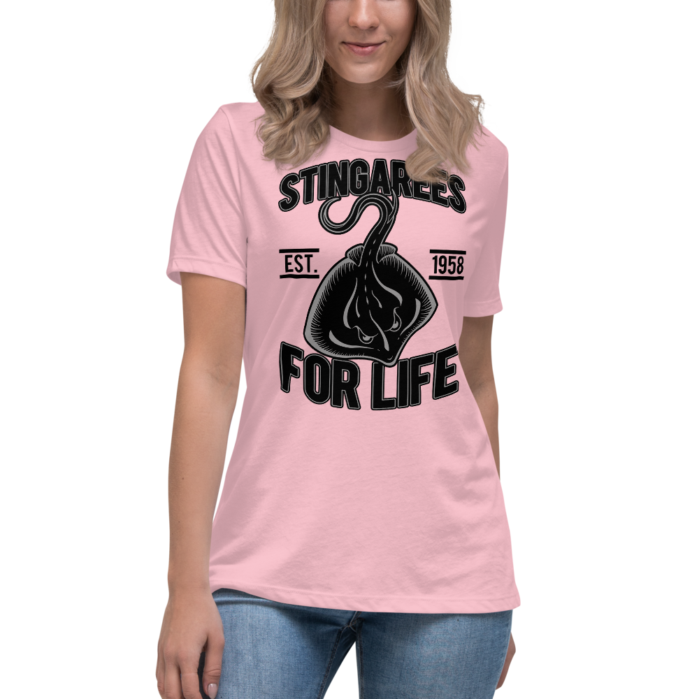 STINGAREES FOR LIFE BLACK OUT Women's Relaxed Tee