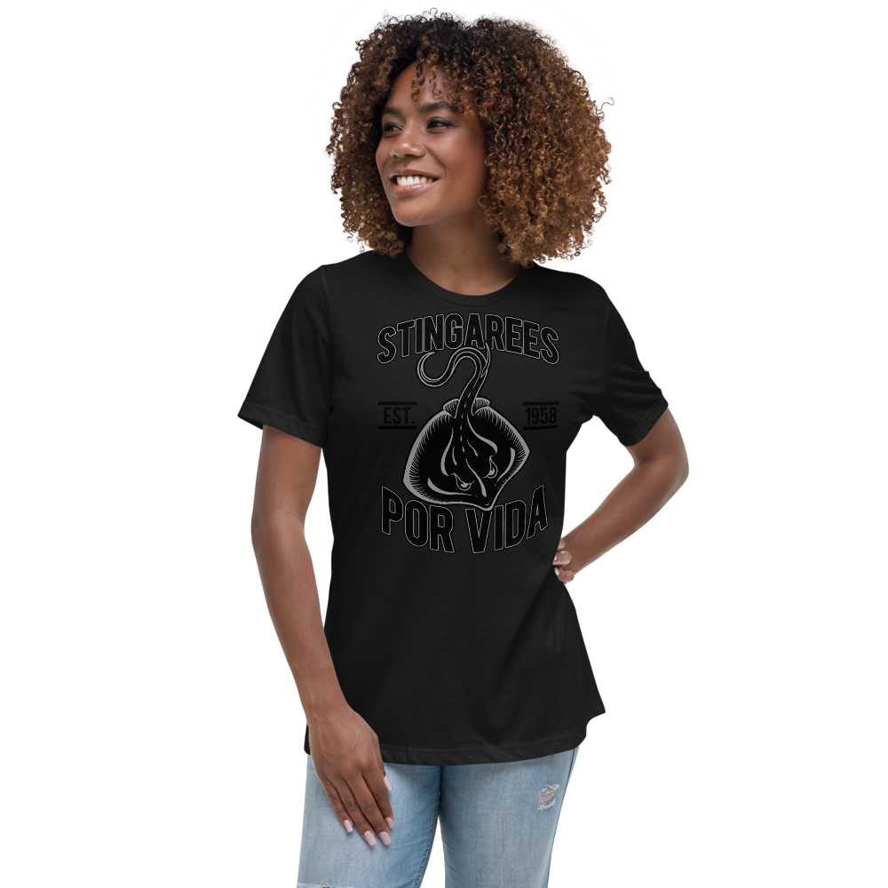 STINGAREES POR VIDA BLACK OUT Women's Relaxed Tee