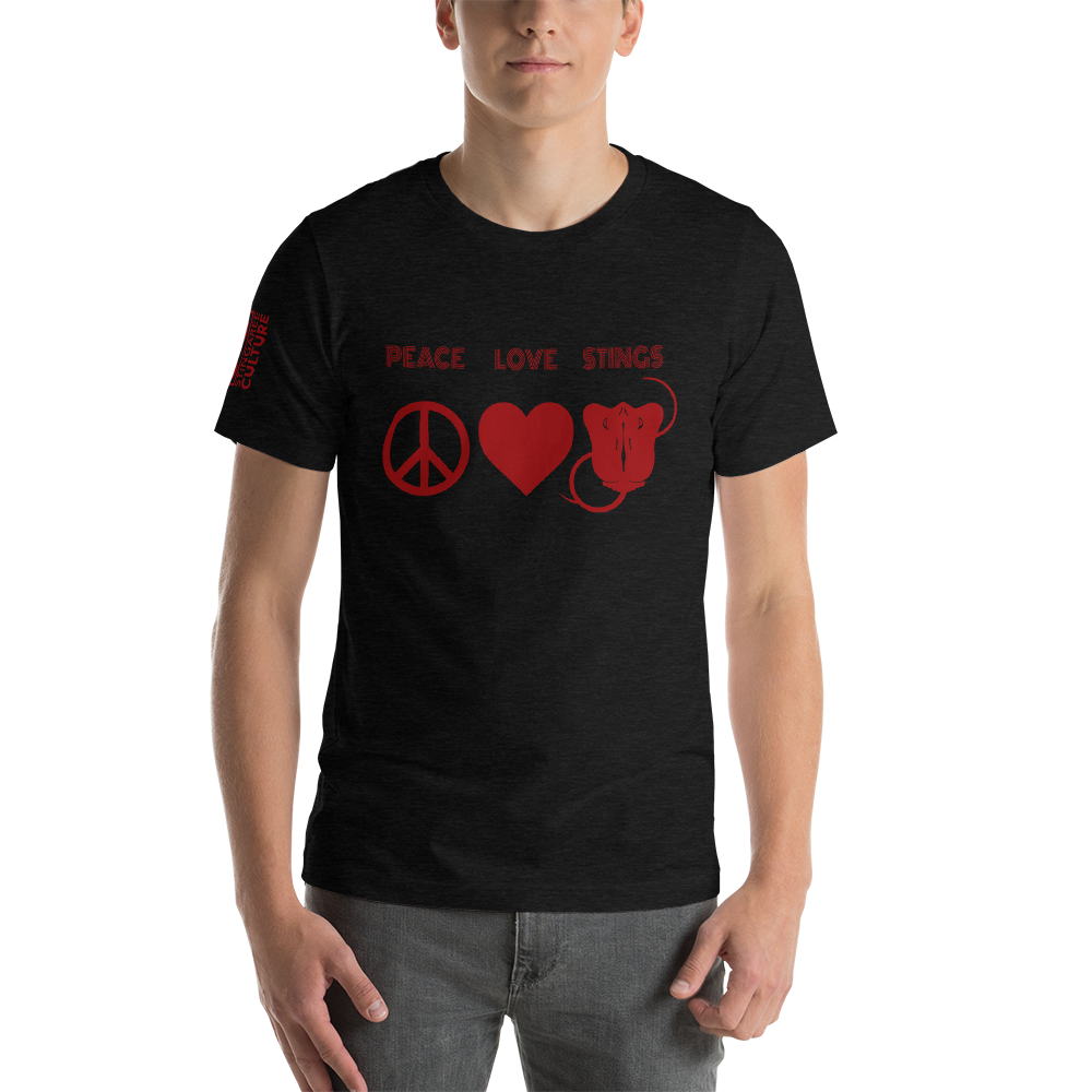 PEACE LOVE & STINGS Unisex T-Shirt