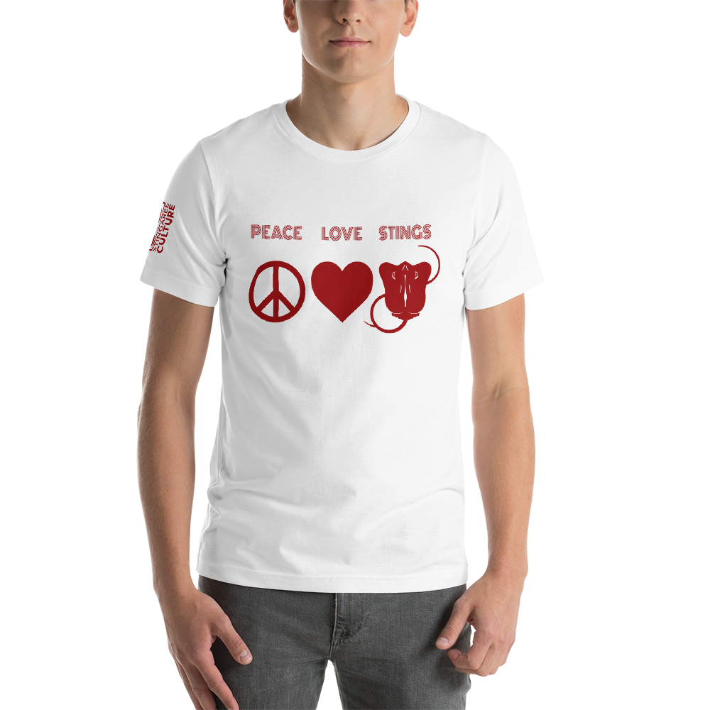 PEACE LOVE & STINGS Unisex T-Shirt