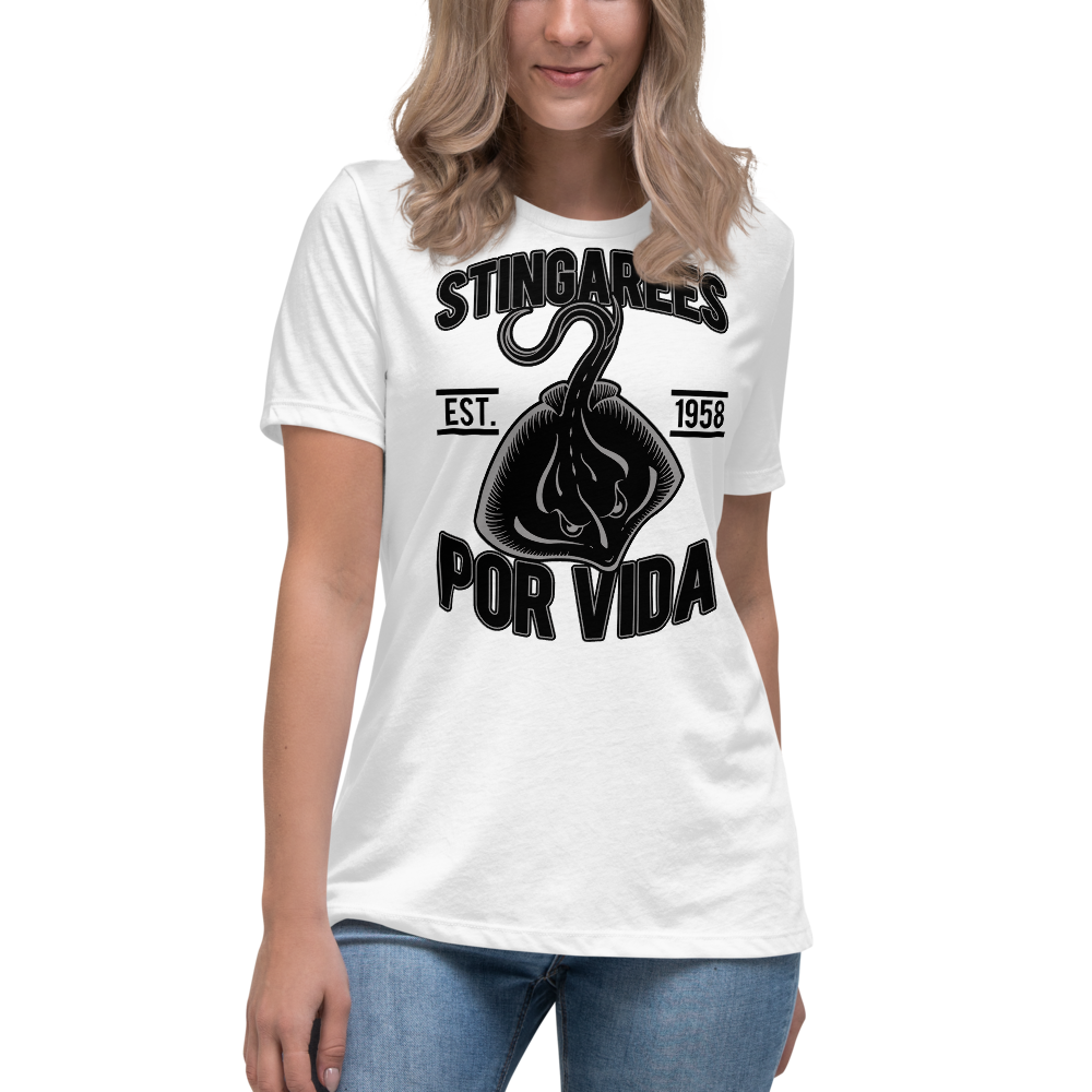 STINGAREES POR VIDA BLACK OUT Women's Relaxed Tee