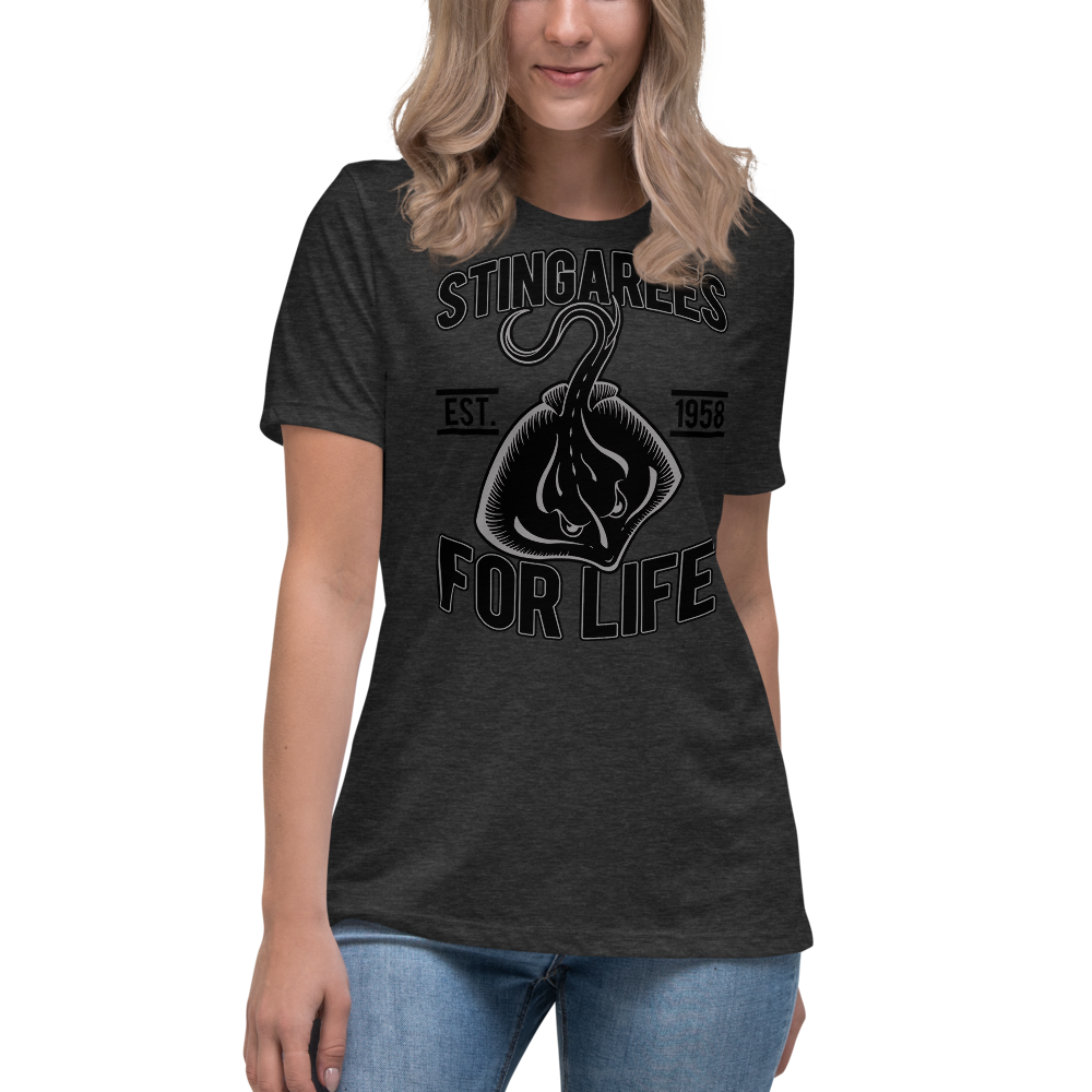 STINGAREES FOR LIFE BLACK OUT Women's Relaxed Tee