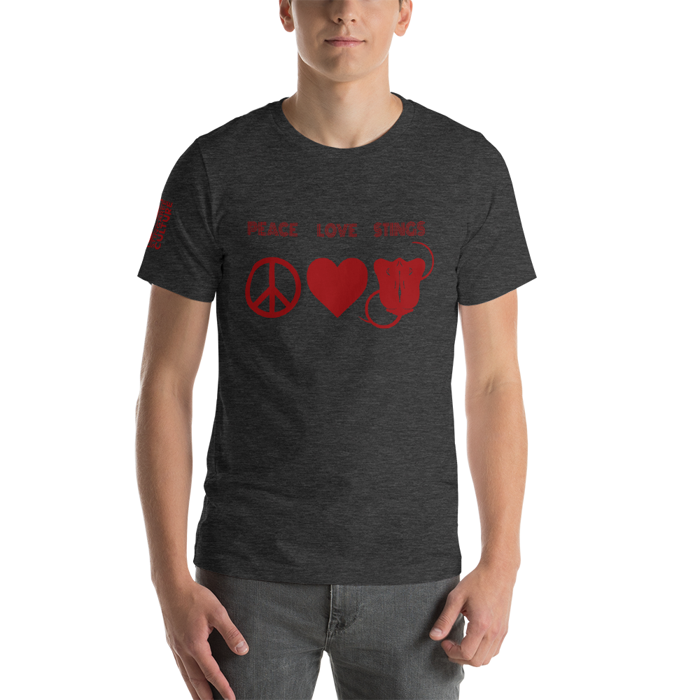 PEACE LOVE & STINGS Unisex T-Shirt