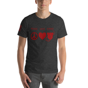 PEACE LOVE & STINGS Unisex T-Shirt