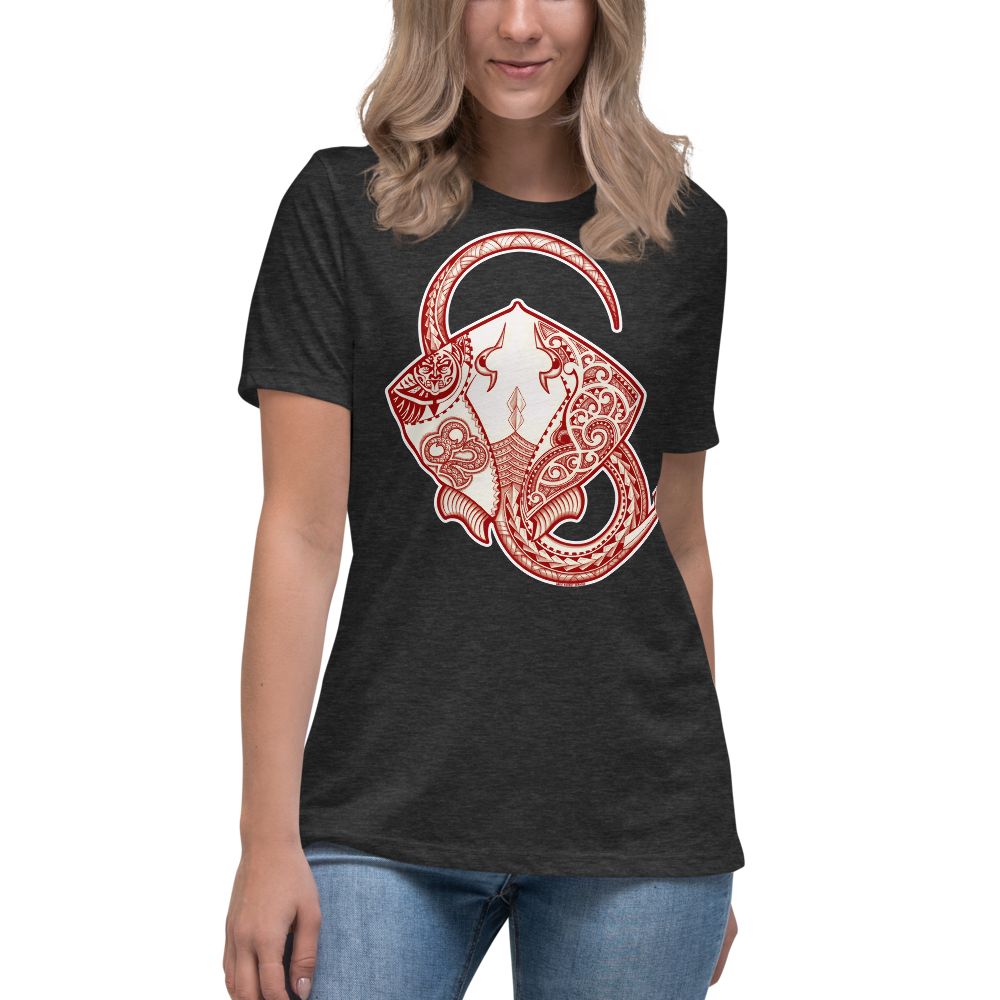 Tribal '82 Stingaree (Red/White) Women's Relaxed T-Shirt